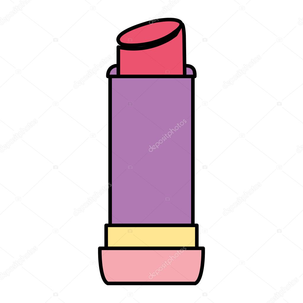 color fashion lipstick glamour makeup object vector illustration