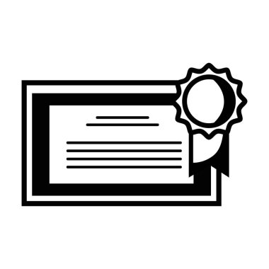 kontur Mezuniyet Diploması sertifika ahşap çerçeve tasarım vektör çizim ile