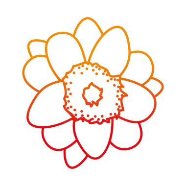 şirin Doğa yaprakları vektör çizim ile bozulmuş satır şirin çiçekler