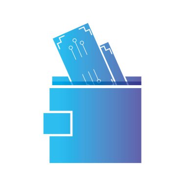 satır cüzdan nakit para vektör çizim kaydetmek için