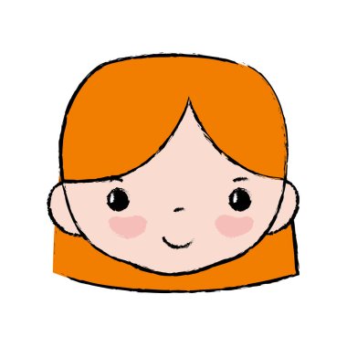 Avatar kadın baş saç modeli tasarımı ile illüstrasyon vektör