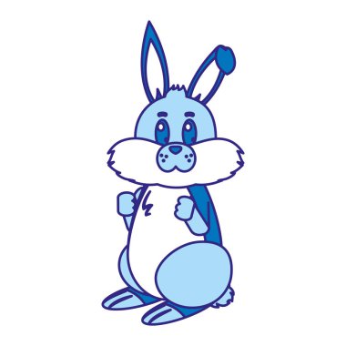 Duo renk sevimli doğa tavşan hayvan tasarlamak vektör