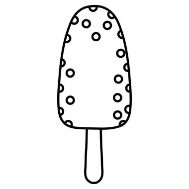 satır tatlı lolly buz puan tatlı vektör çizim ile