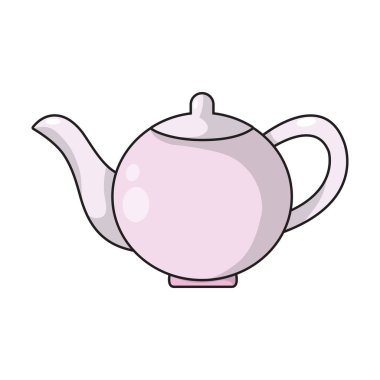 Çaydanlık aramatic bitkisel içecek vektör çizim nesnesine