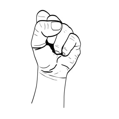 satır eller yukarıda oppose protesto gösteri vektör çizim