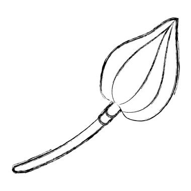 Grunge egzotik güzel çiçek bitki yaprakları vektör çizim ile