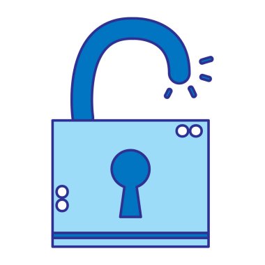  Asma kilit simgesi. vektör illüstrasyonu