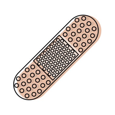 taşınan renk tıbbi yardım yapışkanlı bant tedavi vektör çizim