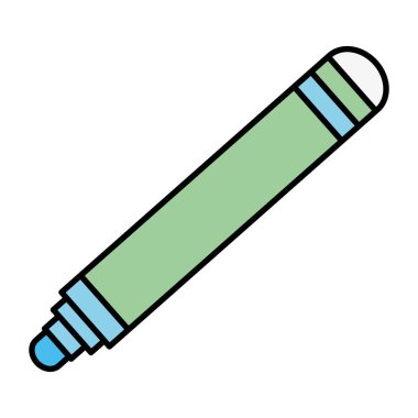 renk fosforlu kalem kalem işareti mürekkep metni vektör çizim