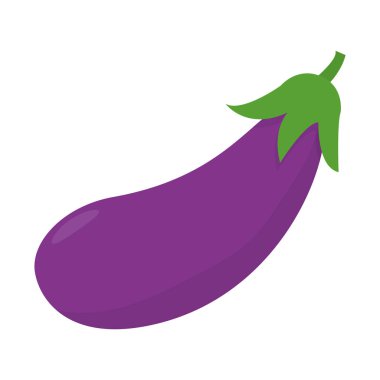 doğal patlıcan sebze organik gıda vektör çizim