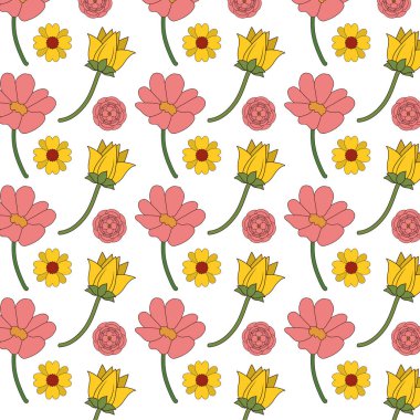 Güzellik çiçek yaprakları backgroud dekorasyon vektör çizim ile