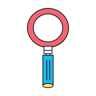 optik lens vektör çizim aracıyla cam marginifying renk