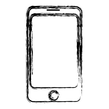 Grunge smartphone teknoloji iletişim için arayıp vektör çizim