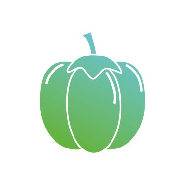 kontur organik biber sebze beslenme vektör çizim