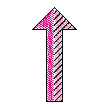 ok yukarı yön sembol simge vektör çizim doodle