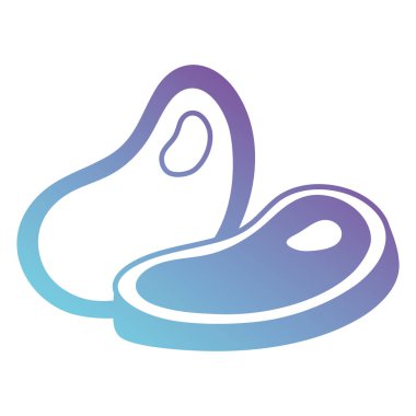 siluet lezzetli et gıda madde tat vektör çizim