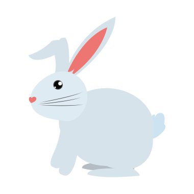 Doğa sevimli tavşan vahşi hayvan vektör çizim