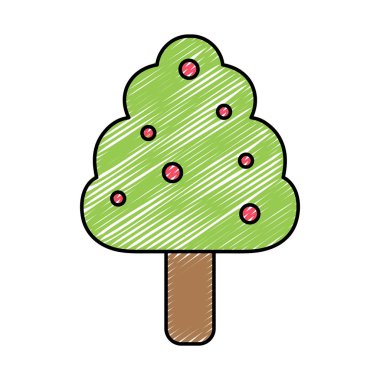 şirin ağaç simgesi. Vektör çizim