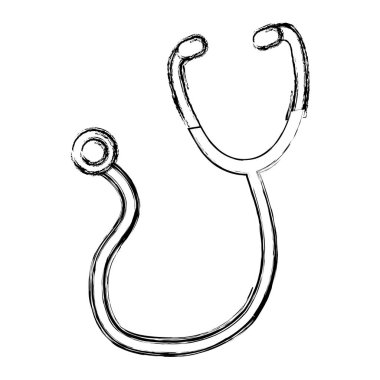 işareti vektör çizim yenmek için grunge sağlık stetoskop aracı