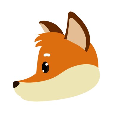 Doğa fox baş vahşi hayvan vektör çizim
