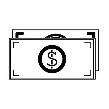 satır ekonomi dolarlarına nakit para vektör çizim