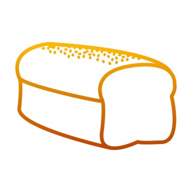 bozulmuş satır lezzetli tam tahıl ekmeği yiyecek vektör çizim