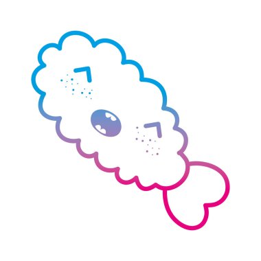 bozulmuş satır kawaii mutlu delicios Japon yemekleri vektör çizim