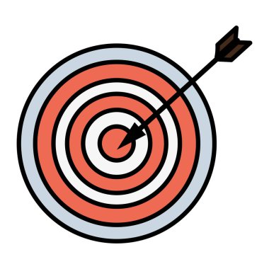 renk hedef tahtası başarı merkezi ok vektör çizim ile