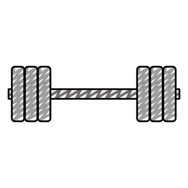 ağırlık sağlıklı faaliyet ve yaşam tarzı vektör çizim nesnesine doodle