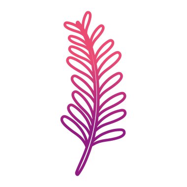 tropikal doğa bitki vektör çizim bozulmuş satır palmiye yaprakları