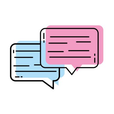 renk sohbet kabarcıklar notlar metin iletisi vektör çizim taşındı