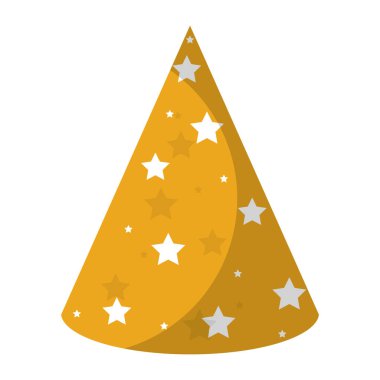 parti şapka nesne yıldız dekorasyon vektör çizim ile