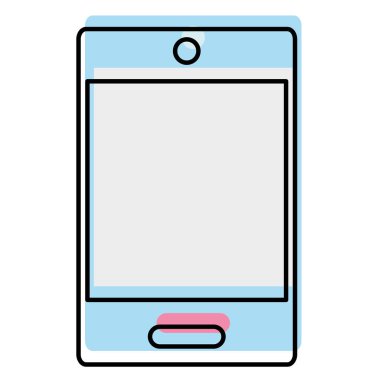 renk elektronik smartphone iletişim teknoloji telefon vektör çizim taşındı