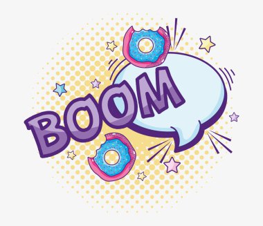 Pop art koleksiyonu vektör çizim grafik tasarım karikatürler