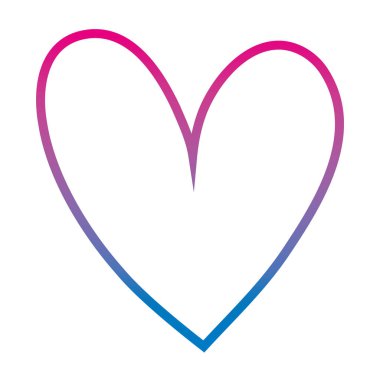 aşk ve tutku simge vektör çizim bozulmuş satır kalp sembolü