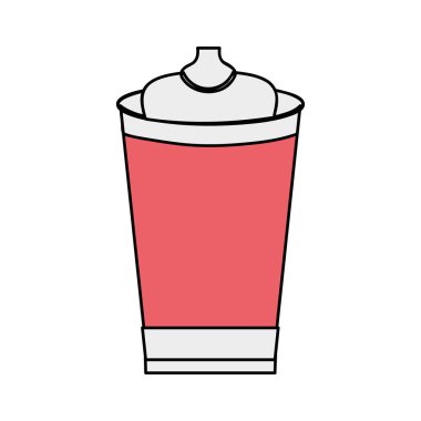 lezzetli taze soda plastik kap vektör çizim