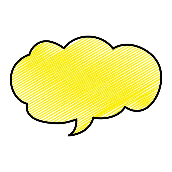 Doodle Nube Chat Burbuja Texto Mensaje Vector Ilustración — Archivo Imágenes Vectoriales