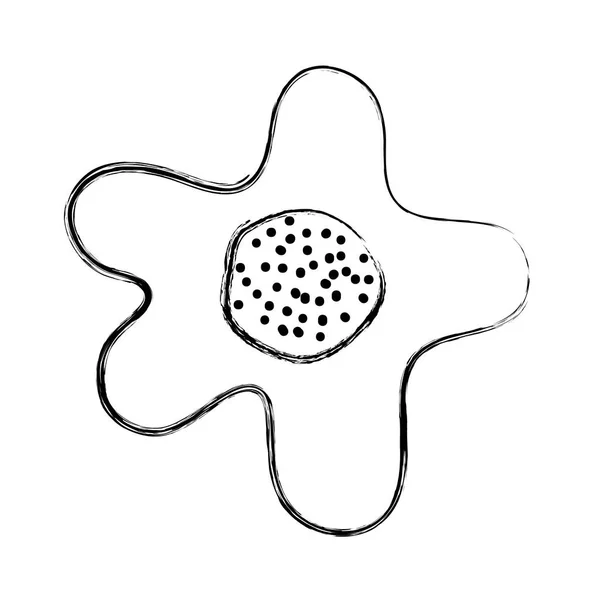 Grunge Όμορφο Τροπικό Λουλούδι Εξωτικά Πέταλα Εικονογράφηση Διάνυσμα — Διανυσματικό Αρχείο