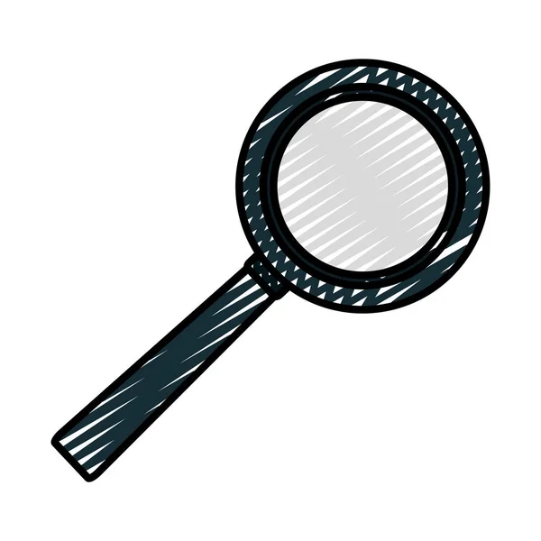 Loupe Doodle Outil Optique Pour Rechercher Illustration Vectorielle — Image vectorielle