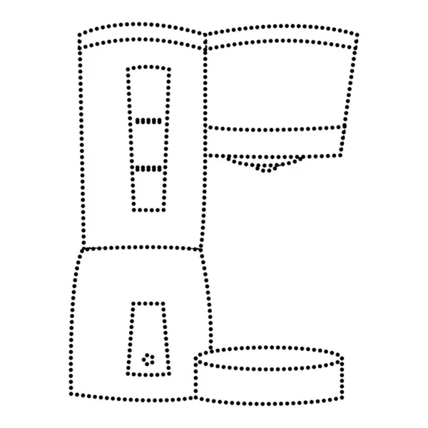 Διάστικτο Σχήμα Μηχανή Καφέ Αντικείμενο Σχεδιασμό Εικονογράφηση Φορέα — Διανυσματικό Αρχείο