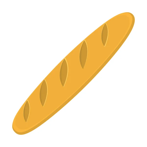 Delicious French Bread Organic Food Vector Illustration — Stock Vector