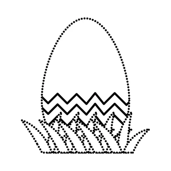 Noktalı Şekil Yumurta Paskalya Dekorasyon Rakamlar Stil Vektör Çizim Ile — Stok Vektör