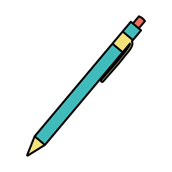 彩色笔工具油墨研究书写矢量插图 — 图库矢量图片
