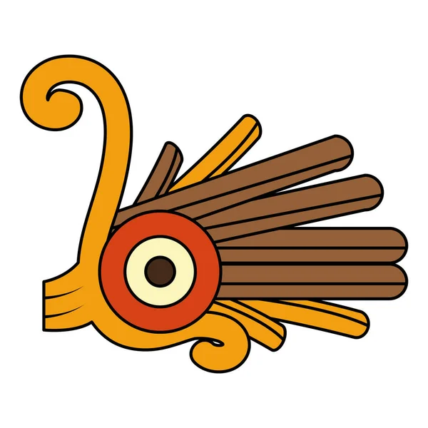 Farbe Indigene Alt Einheimische Kultur Symbol Vektor Illustration — Stockvektor