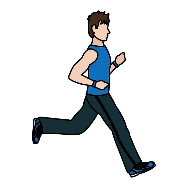 颜色健身人跑锻炼训练向量例证 — 图库矢量图片