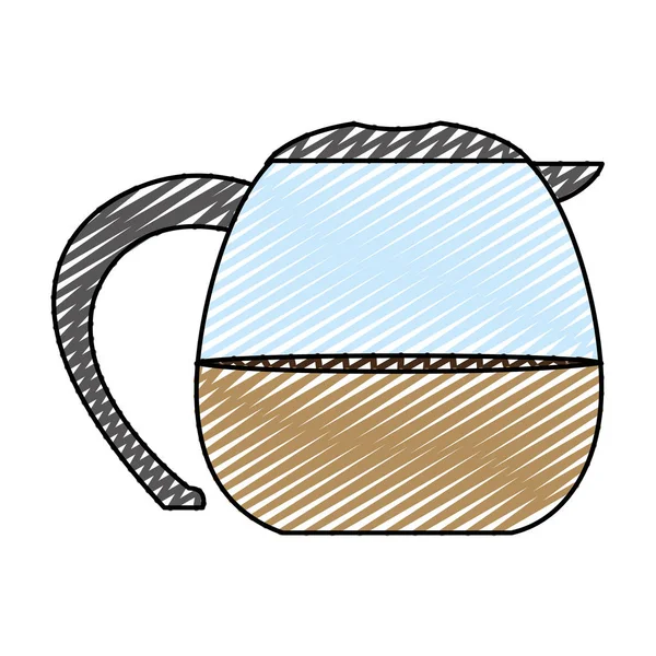 新鮮でホット飲料ベクトル図が付いているコーヒー瓶を落書き — ストックベクタ