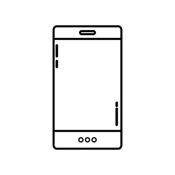 Linea Tecnologia Smartphone Chiamare Parlare Vettoriale Illusione — Vettoriale Stock