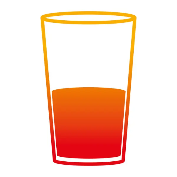 Degraded Line Organic Orange Healthy Juice Beverage Vector Illustration — Stock Vector