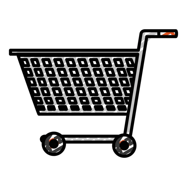Doodle Sale Shopping Cart Sale Buy Vector Illustration — Stock Vector