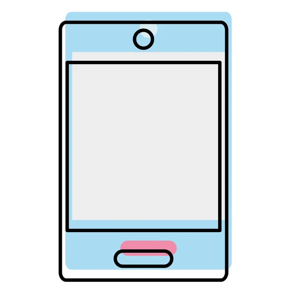 Déplacement Couleur Smartphone Électronique Technologie Communication Illustration Vectorielle Mobile — Image vectorielle